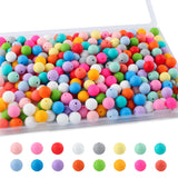 Sunrony 240Pcs 12mm Silicone Beads for Keychain Making, Mixed Color Round Silicone Beads for Pens and Necklace Bracelet Crafts M
