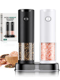 Electric Salt and Pepper Grinder Set Automatic Grinder for Kitchen Battery Pepper Mill Shakers Adjustable Coarseness Upgraded La