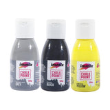 Immix Chalk Paint Set, Glacier Lava Grey ;Smokey Black ;Curcumin Yellow Chalky Finish 100 Ml Each