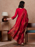 Gosriki Women'S Rayon Blend Solid Anarkali Kurta With Pant & Dupatta (Magic-Red-Nb-Gs_Xl_Red_X-Large),Red,,B0CX1B5WD8