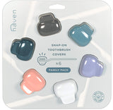 Haven Toothbrush Cover Family Pack - Fits Electronic and Manual Toothbrushes - Travel Toothbrush Case Holders - Set of 6 Tooth B