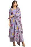 Gosriki Women'S Rayon Viscose Printed Straight Kurta With Pant & Dupatta (Dhariti Lavender-Gs_Xl_Lavender_X-Large),LAVENDER,,B0FCC87SSB