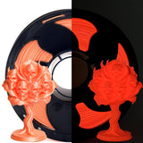 Orange Glow in The Dark 1.75mm PLA Filament with Smooth Surface, Bright Luminous Red Orange 3D Printer Filament, 1kg (2.2lbs) Pl