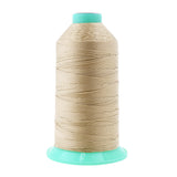Mandala Crafts Size 207 630D T210 Bonded Nylon Thread - Cream 800 YDs Tex 210 Heavy Duty Sewing Threads for Leather, Jeans, Weav