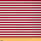 Striped Upholstery Fabric,Red and White Stripe Fabric by The Yard,Farmhouse Ticking Stripes - Horizontal Stripes Abstract DIY Ar