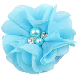 24 Pcs Hair Clips 2 Inches Chiffon Flower Alligator Hair Clips Rhinestone Pearl Hair Barrettes Hairpins Hair Accessories for Wom