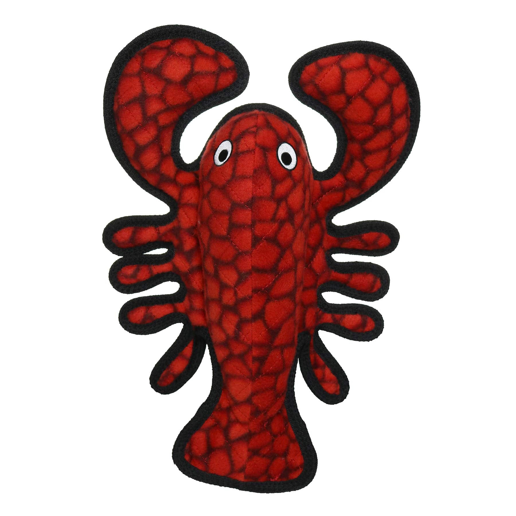 TUFFY - World's Tuffest Soft Dog Toy - Ocean Larry Lobster -Squeakers - Multiple Layers. Made Durable, Strong & Tough. Interacti