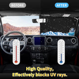 UKTOP for Ford Bronco Windshield Sun Shade for Bronco 2021-2023 2024 (Not for Bronco Sport)- 4 Layers Window Shades 4 Door 2 Doo