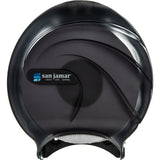 San Jamar Oceans Plastic Single Jumbo Bath Tissue Dispenser, 3.25 Core, Black Pearl, 1 Count (Pack of 1)