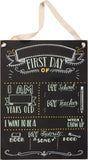 Primitives by Kathy Kids Milestone Chalkboard Sign, 9.5 x 13, My First Day of School