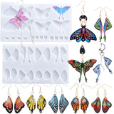 LETS RESIN Resin Earring Molds, 2 Pcs Resin Molds Silicone with Butterfly Moth Wings Shapes, Silicone Molds for Resin Jewelry, 