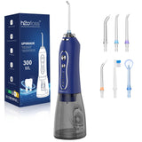 H2ofloss Water Dental Flosser Pick for Teeth: 5 Modes Cordless Portable 300ML Larger Tank Water Teeth Cleaner IPX7 Waterproof Fl