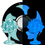 Clear Sky Blue Glow in The Dark 1.75mm PLA Filament with Smooth Surface, Bright Luminous Blue 3D Printer Filament, 1kg (2.2lbs) 