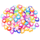 Tupalizy 100PCS Small Heart Beads Charms 7mm Acrylic Spacer Beads for Jewelry Making Bracelets Earring Necklaces Keychain Choker