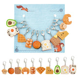 NBEADS 10 Pc Bread Stitch Markers, Resin Pastry Crochet Avocado Pendant Charms Locking Stitch Markers DIY Handmade Gift for Knit