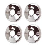 4 Pairs Colonial Door Knob Rosette 2 Chrome Brass Passage | Renovator's Supply
