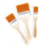 Royal & Langnickel 3 Pack Golden Taklon Paint Brushes, Assorted Sizes
