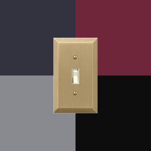 Amerelle 163Rsb Century Wallplate, 1 Rocker, Steel, Satin Brass, 1-Pack