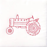 Jack Dempsey Needle Art Stamped White Quilt Blocks 9X9 12/PkgOld Tractor