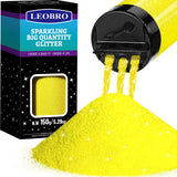 LEOBRO Yellow Glitter, 150g/5.29oz Yellow Fine Glitter, Craft Glitter for Resin, Crafts, Tumbler, Nail Body, DIY Party Decoratio