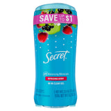 Secret Fresh Clear Gel Deodorant For Women Summer Berry 2.6 Oz Each Pack Of 2 -Like New