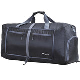 Woogwin Travel Duffel Bag Large Foldable Waterproof Overnight Bag for Beach Swim Bags Pool Sports Gym (60L Black)