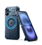 Dexnor for iPhone 16 Case with Slide Camera Cover & Adjustable Kickstand, Rugged Shockproof Bumper Cases Heavy-Duty Magnetic Pro
