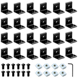 Seekliny 24 Pack 4040 Corner Bracket Connector 40 Series Aluminum Extrusion Profile Accessories Hardware, 90 Degree Angle Bracke