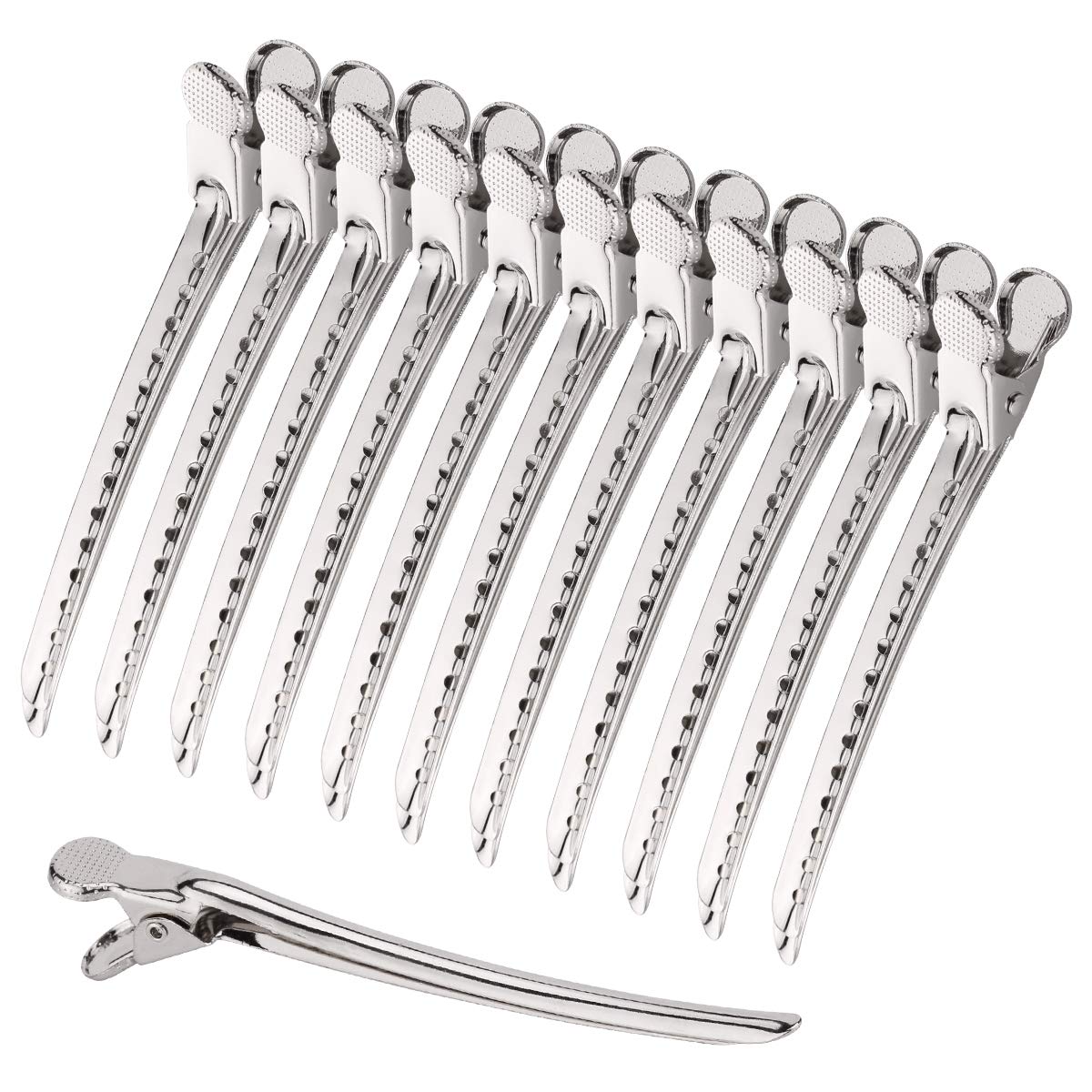 Alligator Hair Clips Metal Duck Bill Hair Clips for Styling - with Holes 3.5 inch Professional Sectioning Clips for Salon and Wo