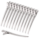 Alligator Hair Clips Metal Duck Bill Hair Clips for Styling - with Holes 3.5 inch Professional Sectioning Clips for Salon and Wo