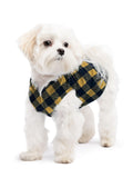 Goldpaw Stretch Fleece Dog Sweater - with Spandex for 4-Way Stretch - Soft, Comfortable Dog Coat - Machine Washable - Made in the USA - Gold Buffalo Check - Size 8