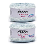 Caron Colorama Halo Cake Caron Bluestone Frost Yarn - 2 Pack of 8oz/226.79g - 71% Acrylic,18% Nylon,11% Polyester - #5 Bulky - 6