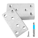 Anterrific 8 Pcs Mending Plate, 3.15 x 1.5 inch Stainless Steel Flat Plates with Holes, Straight Metal Mounting Braces Brackets 
