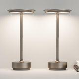 ZTFLOS LED CordlessTable Lamp,Rechargeable USB-C Battery Operated Table Lights IP54 Waterproof 3 Levels Brightness Light with Me