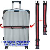 Luggage Strap add a Bag, Heavy Duty Adjustable Suitcase Belt Travel Attachment Travel Accessories for Connecting Your Luggage (B