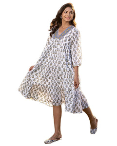 Gosriki Women'S Cotton Blend Anarkali Printed Kurta (Dakota White-Gs_Xxl_White_Xx-Large),White,2,B0D73WGFKC