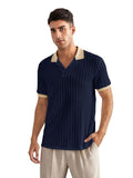 Toplot Polo T Shirt For Men || Men Casual T-Shirt || Polo For Man || Jacquard || Contrast Collar And Cuff (Jqrd-Solid-Polo-5245-Navy-Xxl),Navy,2,B0DZXZQTDN