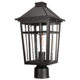 Darkaway Large Outdoor Post Lights Lamp Post Light Fixture, 17inch Waterproof Aluminum Post Lamp with Glass, Fence Deck Lighting