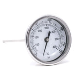 PIC Gauges B3B12-SS SS Case Bimetal Thermometer, 316 SS Stem, Back Angle Connection, 3 Dial, 12 Stem Length, 150/750 F & 66/399 