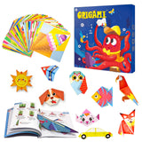 Origami Paper Kit for Kids Ages 5-8 8-12, 152 Sheets with 72 Patterns Guiding Book, DIY Art and Crafts Supplies, Colorful Foldin