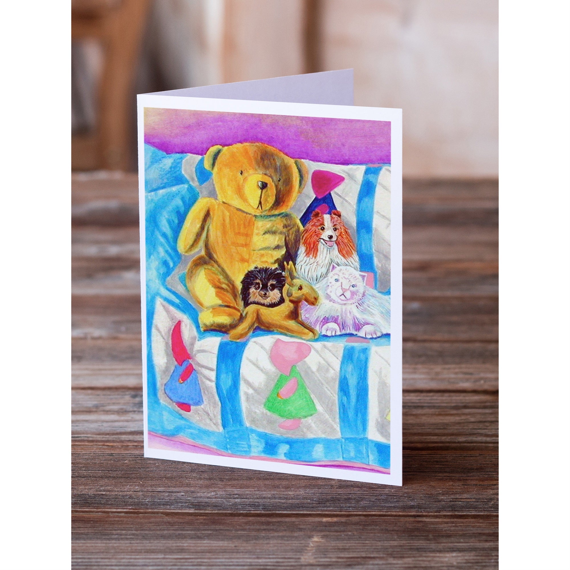 Pomeranian On The Couch Greeting Cards And Envelopes Pack Of 8