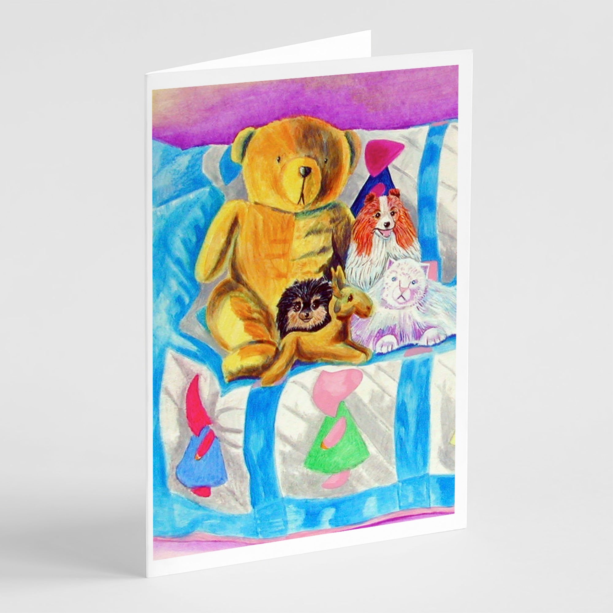 Pomeranian On The Couch Greeting Cards And Envelopes Pack Of 8