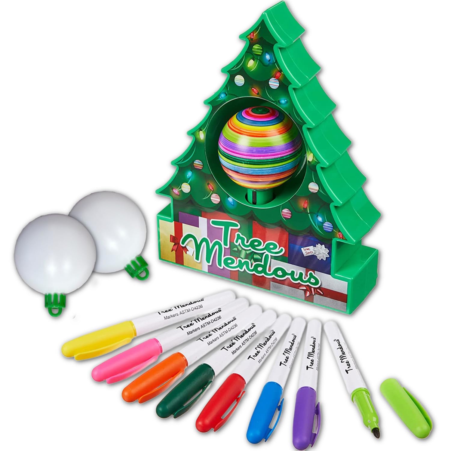 The Treemendous Ornament Decorator Christmas Tree Decorating Kit - Includes Christmas Tree DIY Ornament Decorating Spinner Arts 