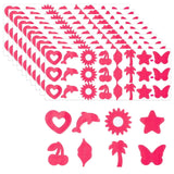 Tanning Sunbathing Stickers, 240 Pieces Perforated Body Stickers for Tanning, Pink Self Adhesive Tanning Bed Sticker for Summer 