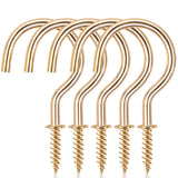 Cup Screw Hooks,1-1/2 inch Metal Screw in Ceiling Hooks,45 Pack Metal Ceiling Cup Hooks Plant Hanger Hooks, Wind Chimes Hooks Ki
