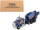 Western Star 4900 with Bridgemaster McNeilus Mixer Blue Metallic Transport Series 1/50 Diecast Model by Diecast Masters