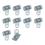 Abeicy 1/4-20 Strut Channel Nuts, 10 Pack Thickened Standard Spring Nut with Zinc Plated Use On Unistruts