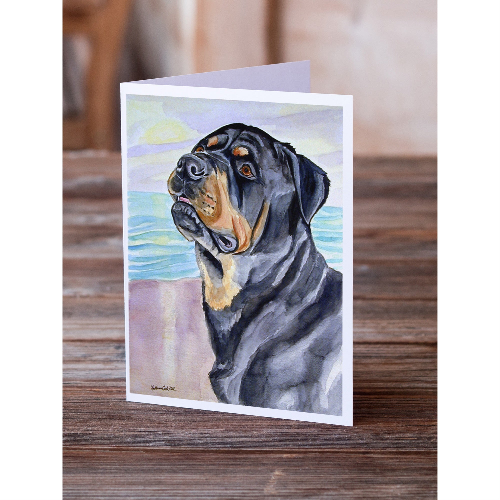 Rottweiler Greeting Cards And Envelopes Pack Of 8