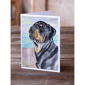 Rottweiler Greeting Cards And Envelopes Pack Of 8