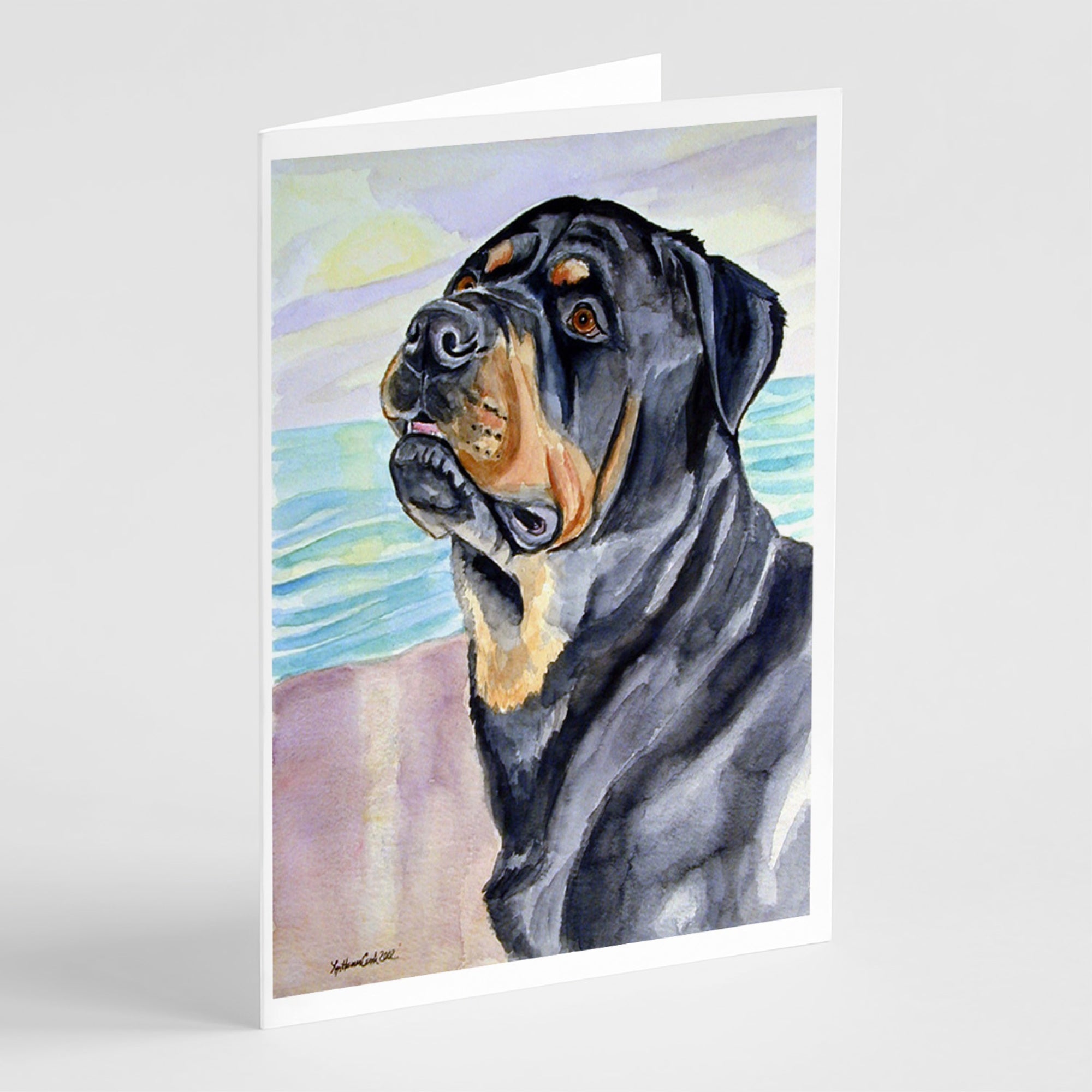 Rottweiler Greeting Cards And Envelopes Pack Of 8